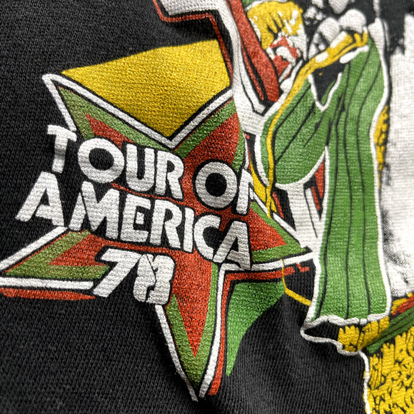 Vintage Rolling Stones Shirt Large 70s Tour of America Single Stitch Band Tee - Picture 3 of 12